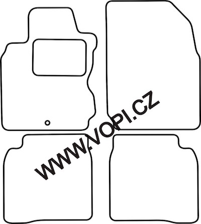 Textil-Autoteppiche Nissan Note 2006 - 09/2013 Perfectfit (3251)